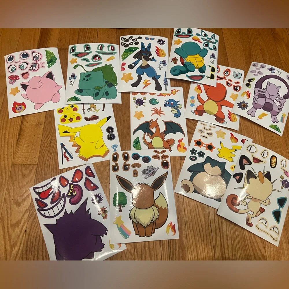 Pokemon Party Favor 32 Bags with 24 Stickers sets birthday